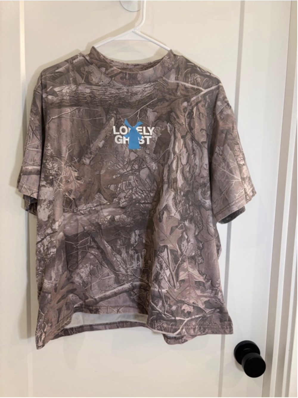 Lonely Ghost x Dutch Bros Camo Graphic T-Shirt Unisex Size Medium EUC